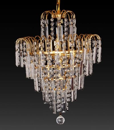 Lustre Classique Cristal Or