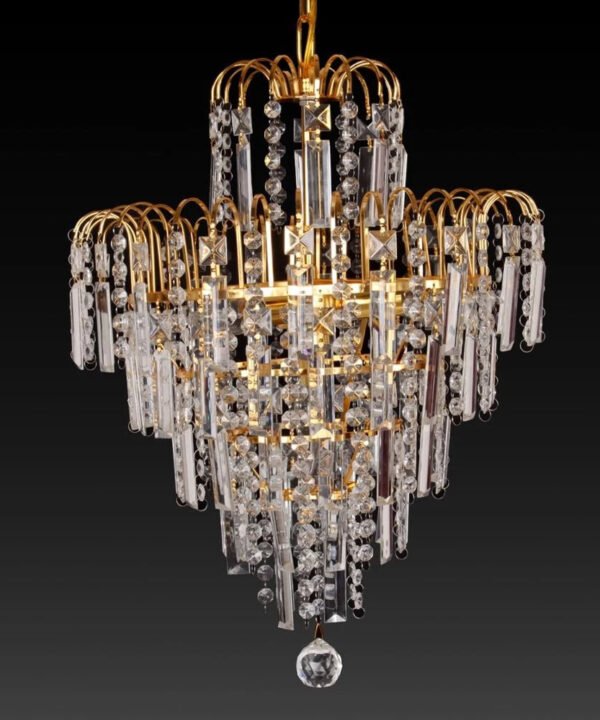 Lustre Classique Cristal Or