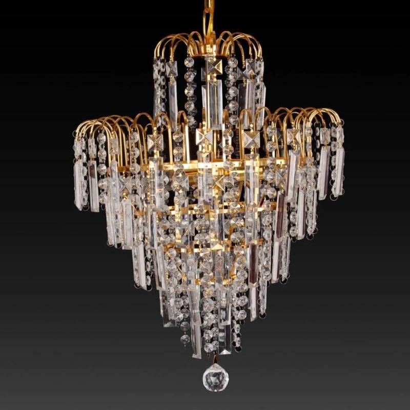 Lustre Classique Cristal Or