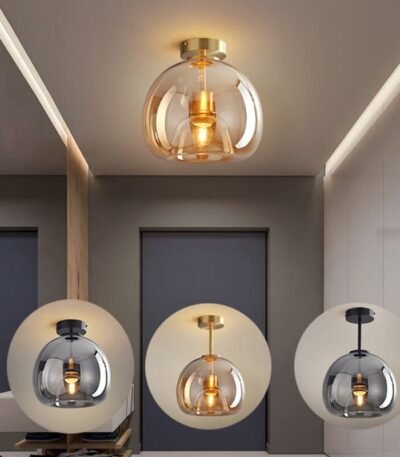 Plafonnier Verre Design