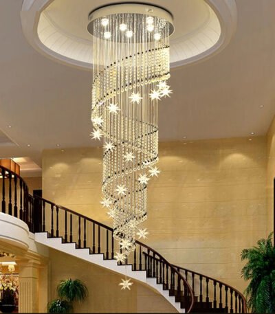 Lustre Escalier Cristal