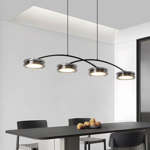 Lustre Noir Industriel