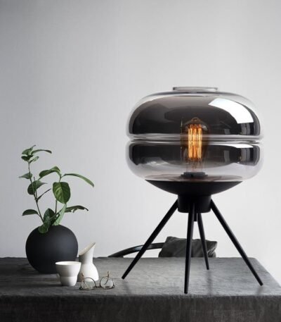 Lampe De Chevet En Verre