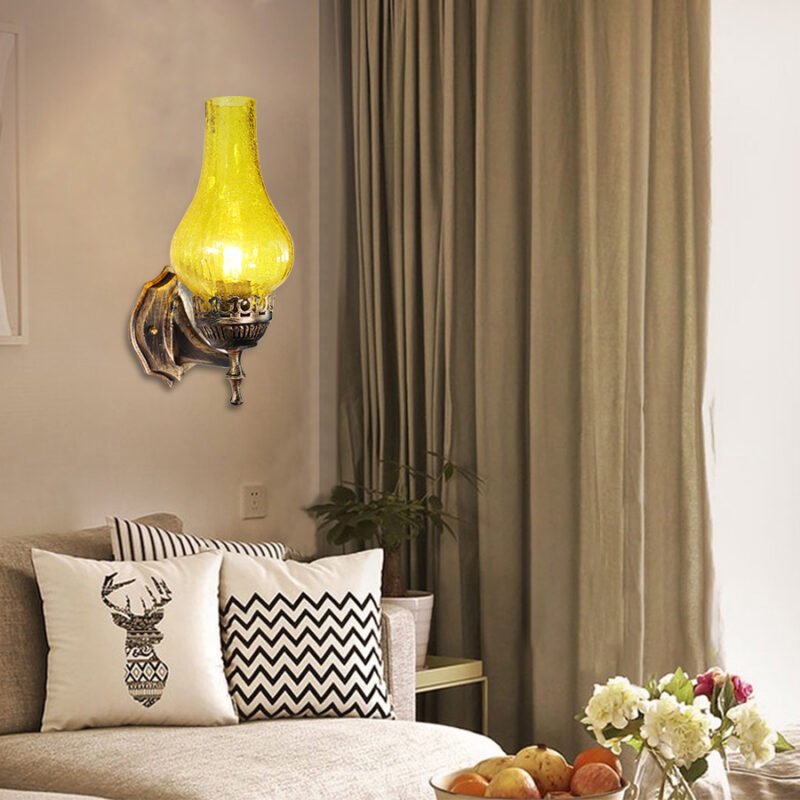 Applique Murale Verre Jaune