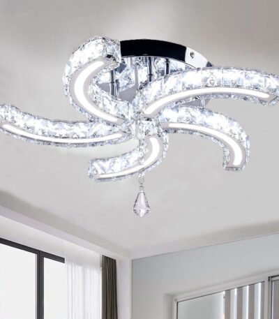 Plafonnier Cristal Argent