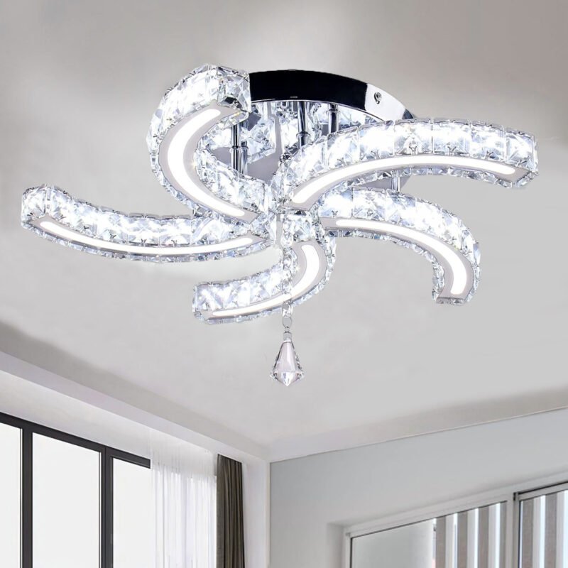 Plafonnier Cristal Argent
