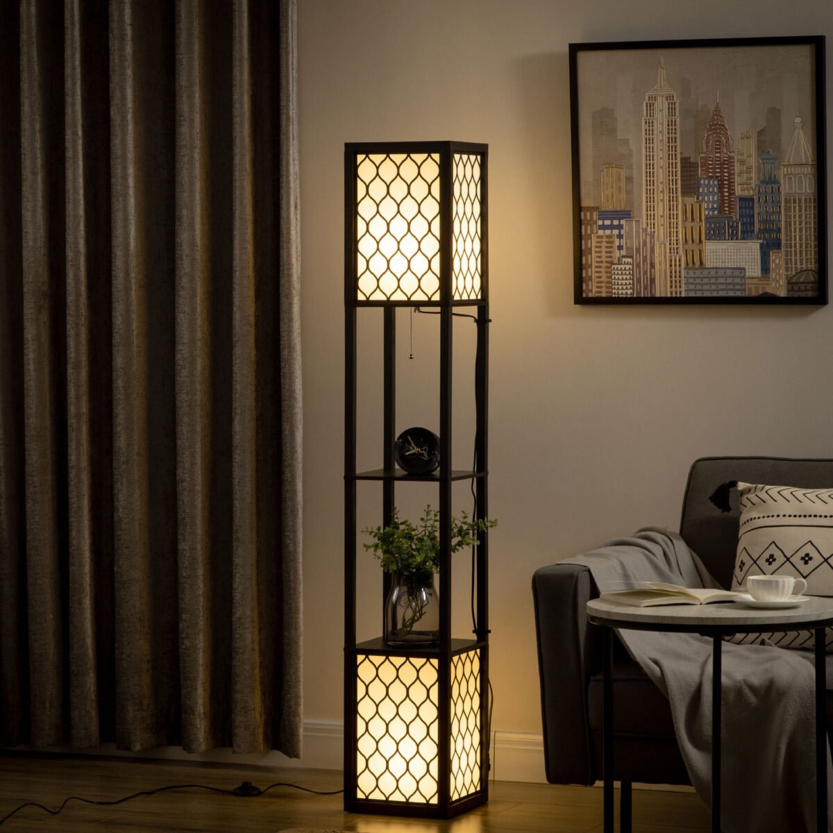 Lampadaire Avec Etagère